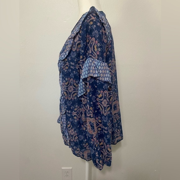 True Craft women's XL boho peasant style blouse with ruffle detail EUC - Picture 3 of 8